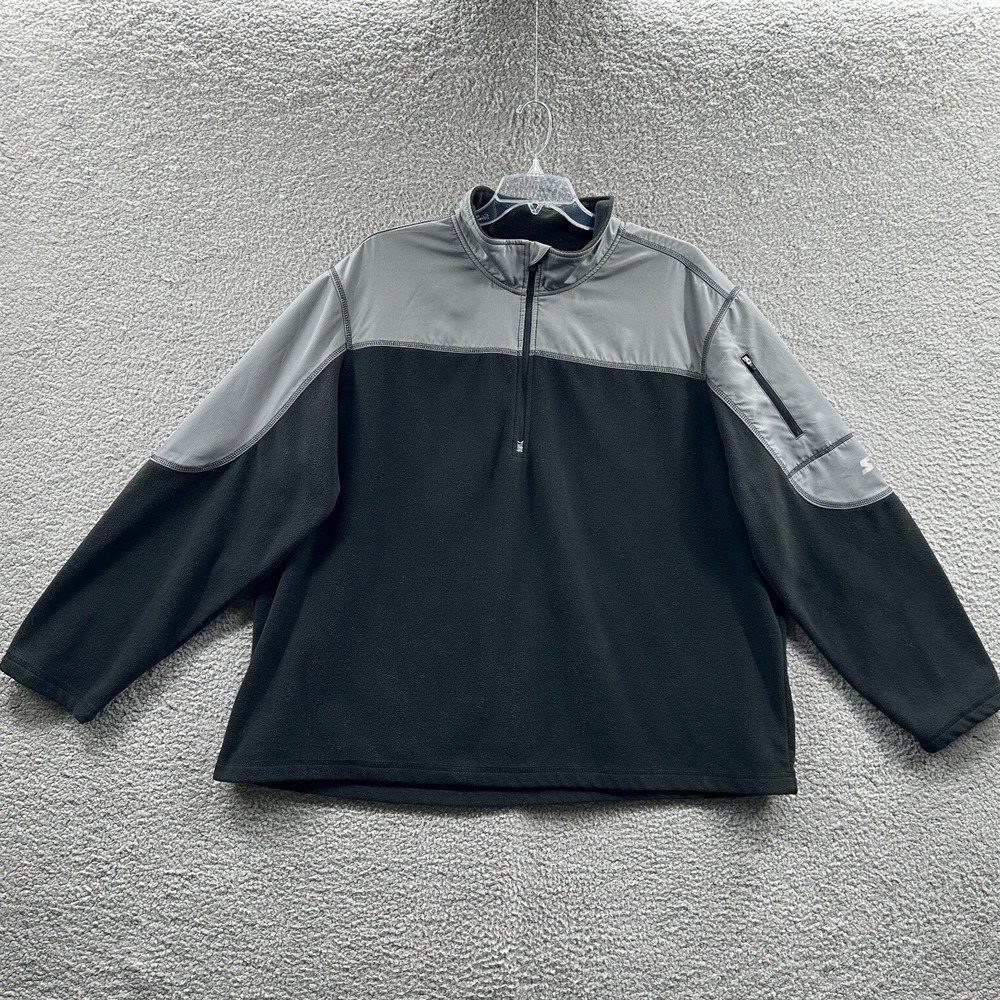 Starter Mens 3XL Fleece Jacket‎ Half Zip Gorpcore Streetwear Y2K Retro Outdoor